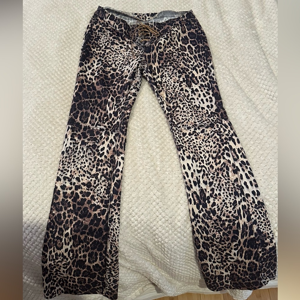 SHEIN Leopard Print Flare Pants